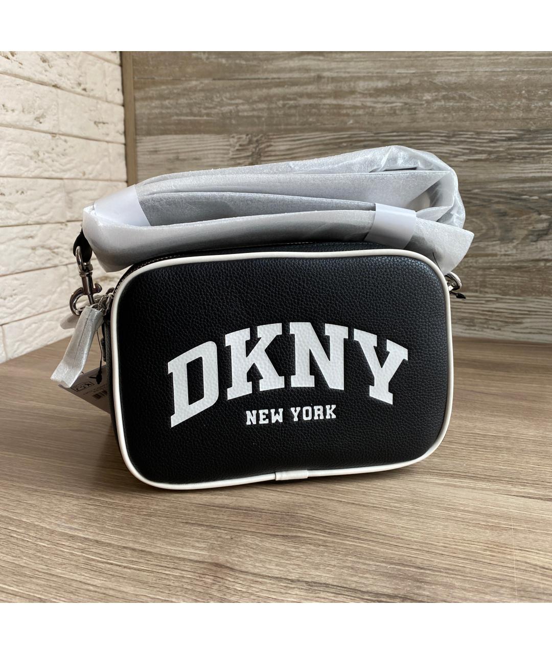 DKNY Черная сумка через плечо из искусственной кожи, фото 2