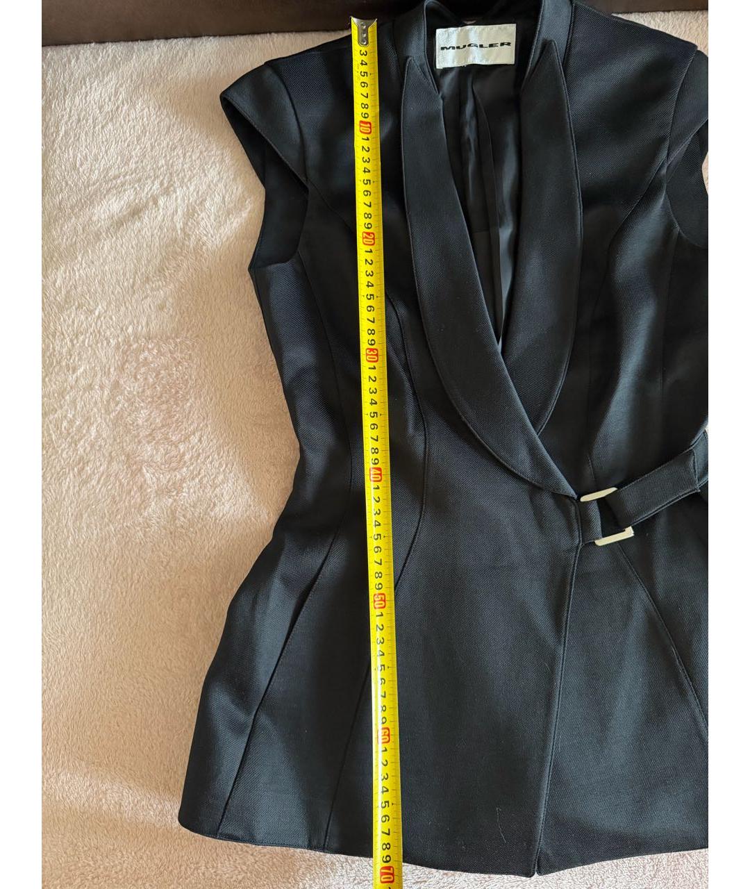 MUGLER Черный шерстяной жилет, фото 4
