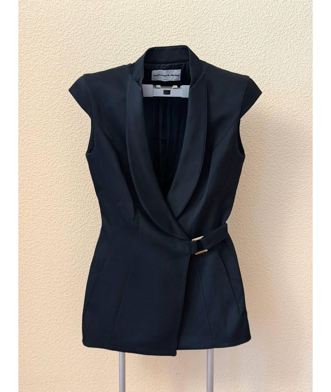 MUGLER Черный шерстяной жилет, фото 2