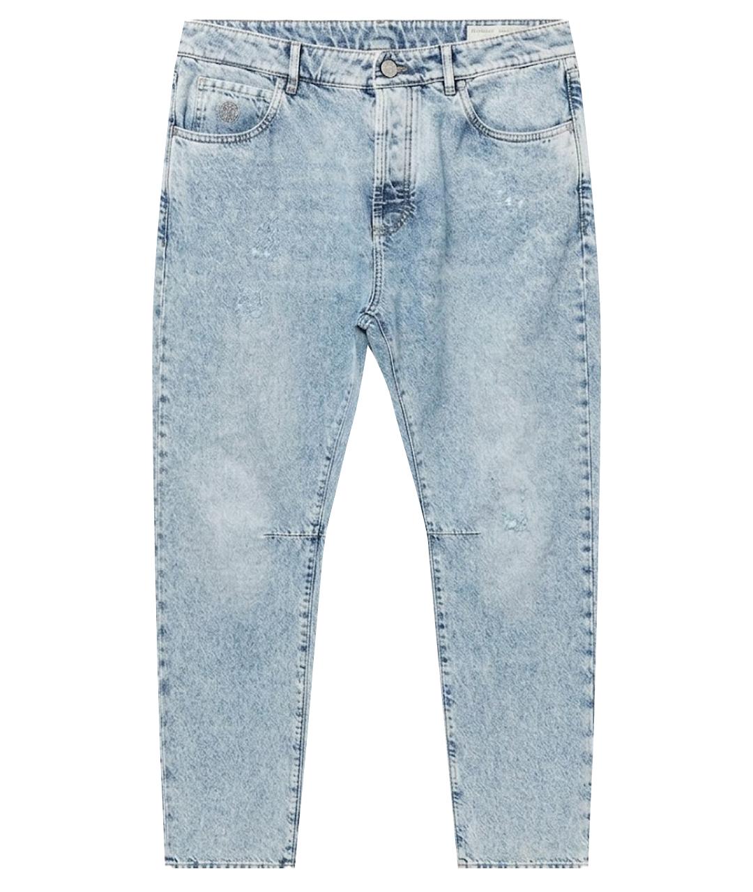 BRUNELLO CUCINELLI Голубые хлопковые джинсы скинни, фото 1