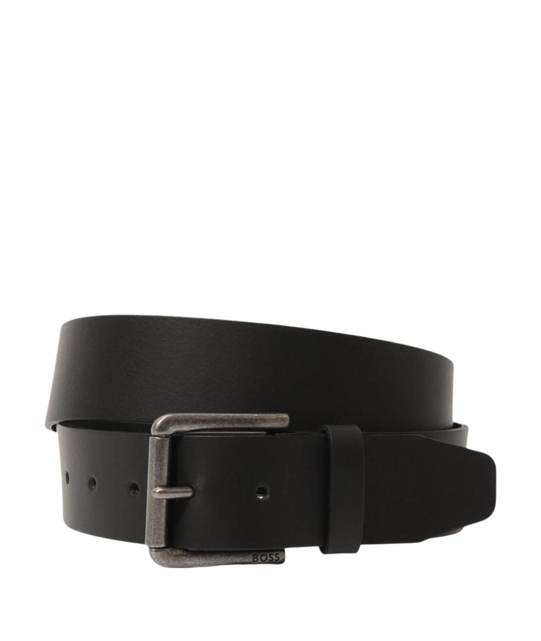 HUGO BOSS Черный кожаный ремень, фото 1