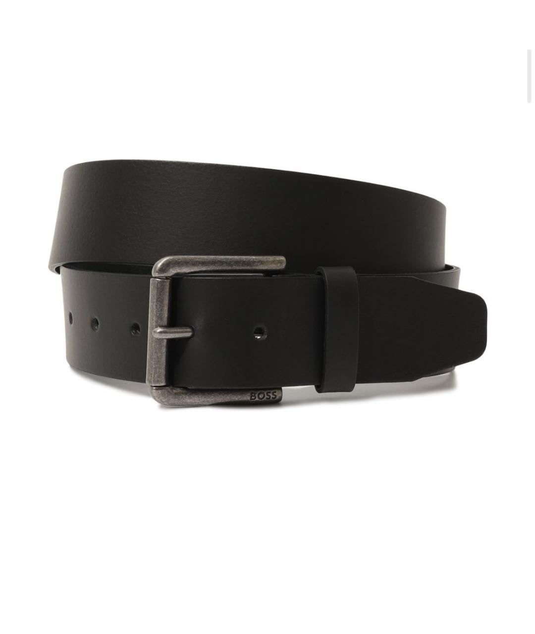 HUGO BOSS Черный кожаный ремень, фото 7