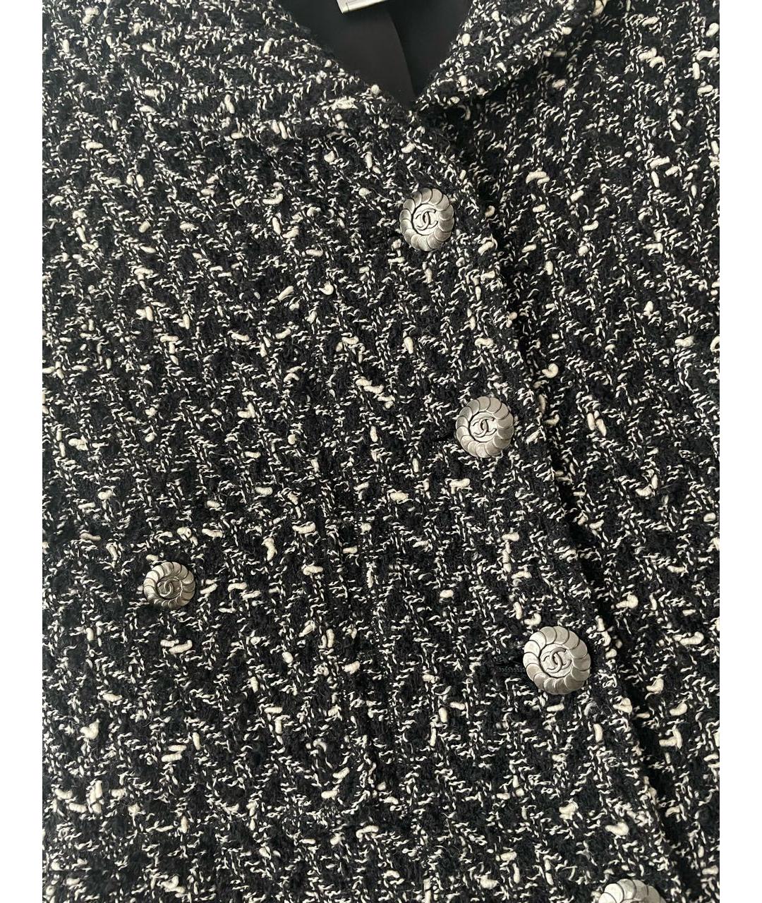 CHANEL Черный шерстяной жакет/пиджак, фото 3