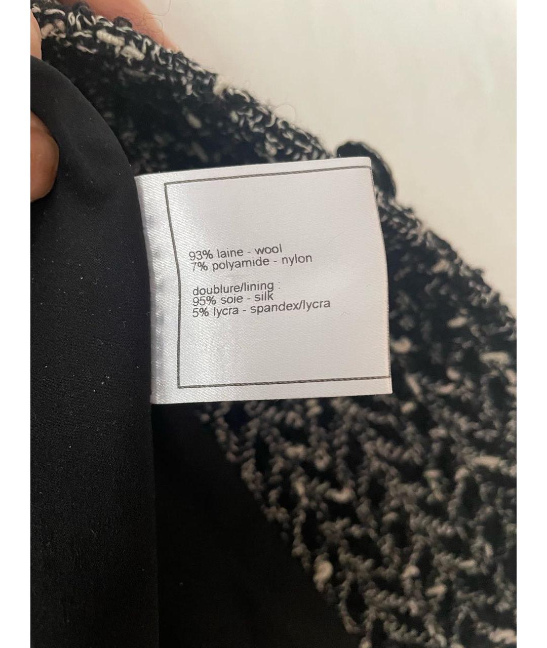CHANEL Черный шерстяной жакет/пиджак, фото 5