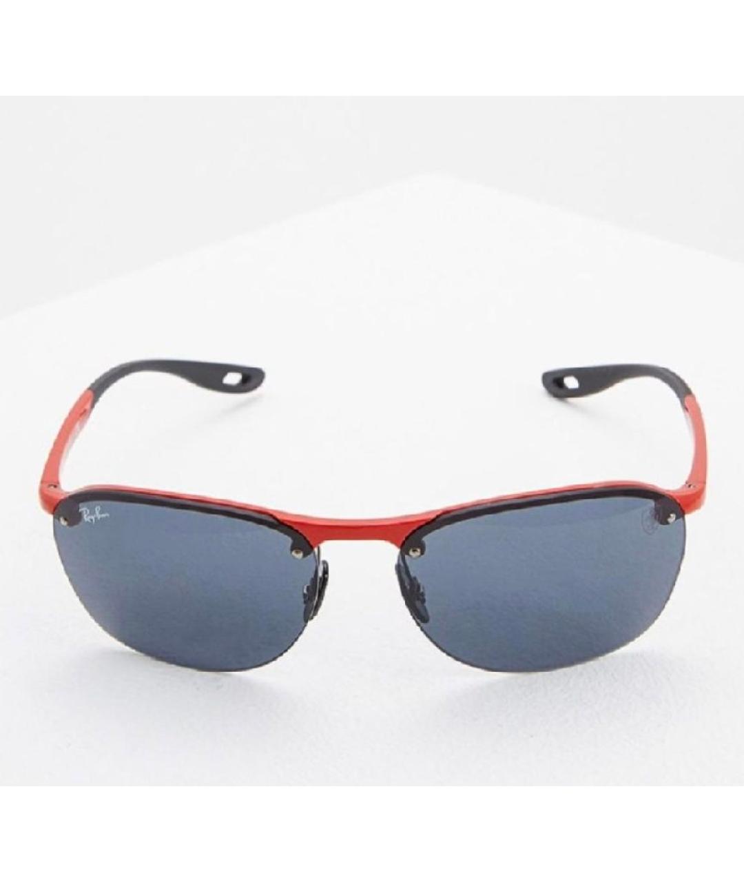 RAY BAN Красные пластиковые солнцезащитные очки, фото 10
