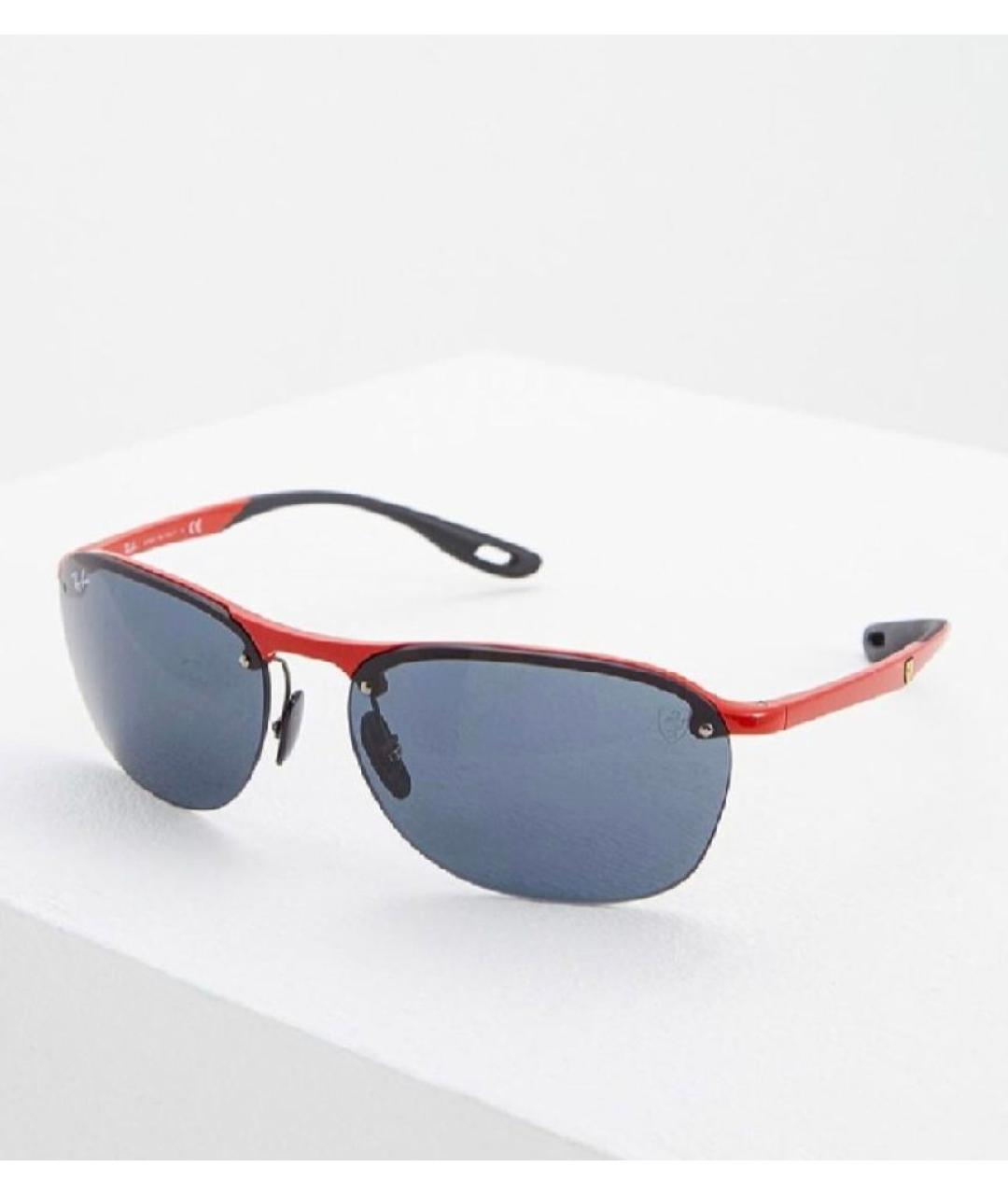 RAY BAN Красные пластиковые солнцезащитные очки, фото 2
