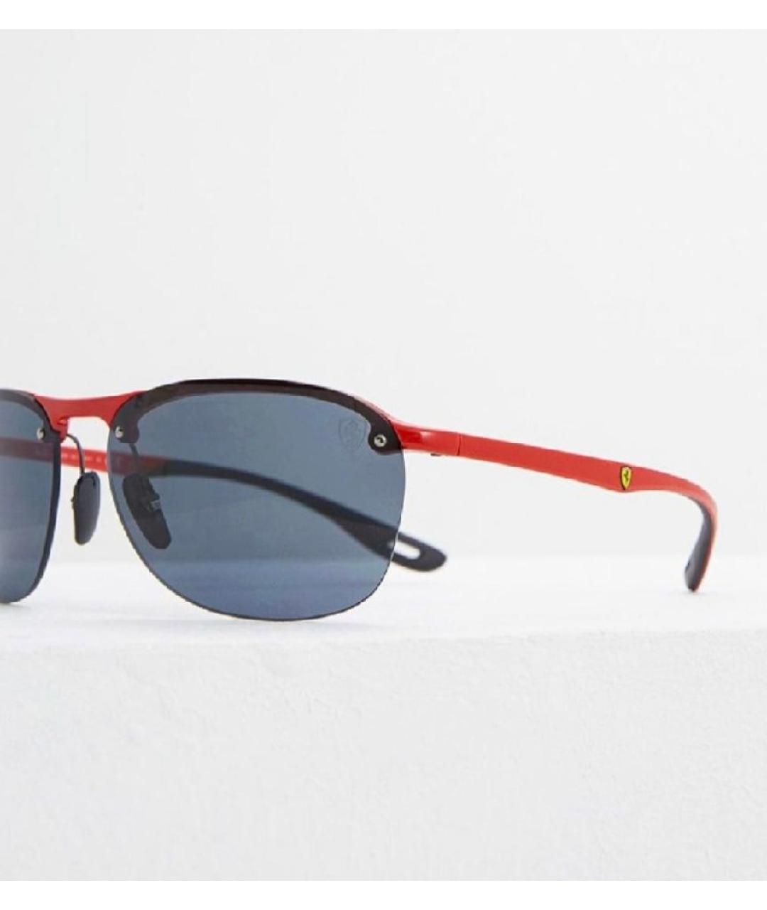 RAY BAN Красные пластиковые солнцезащитные очки, фото 3