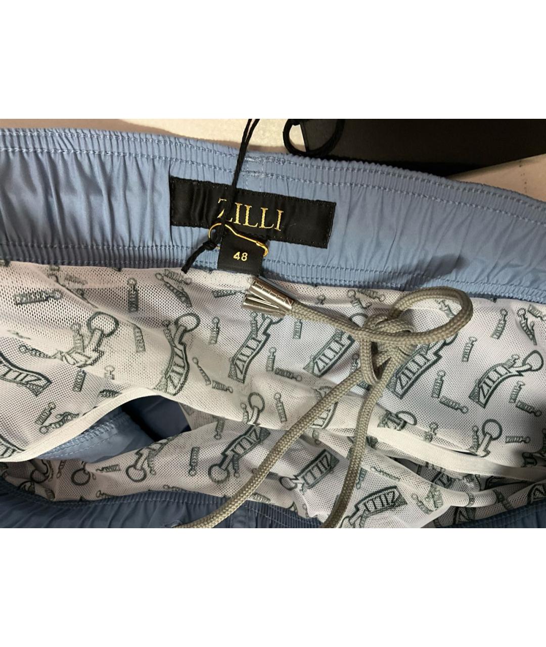 ZILLI Голубые полиэстеровые плавки, фото 5