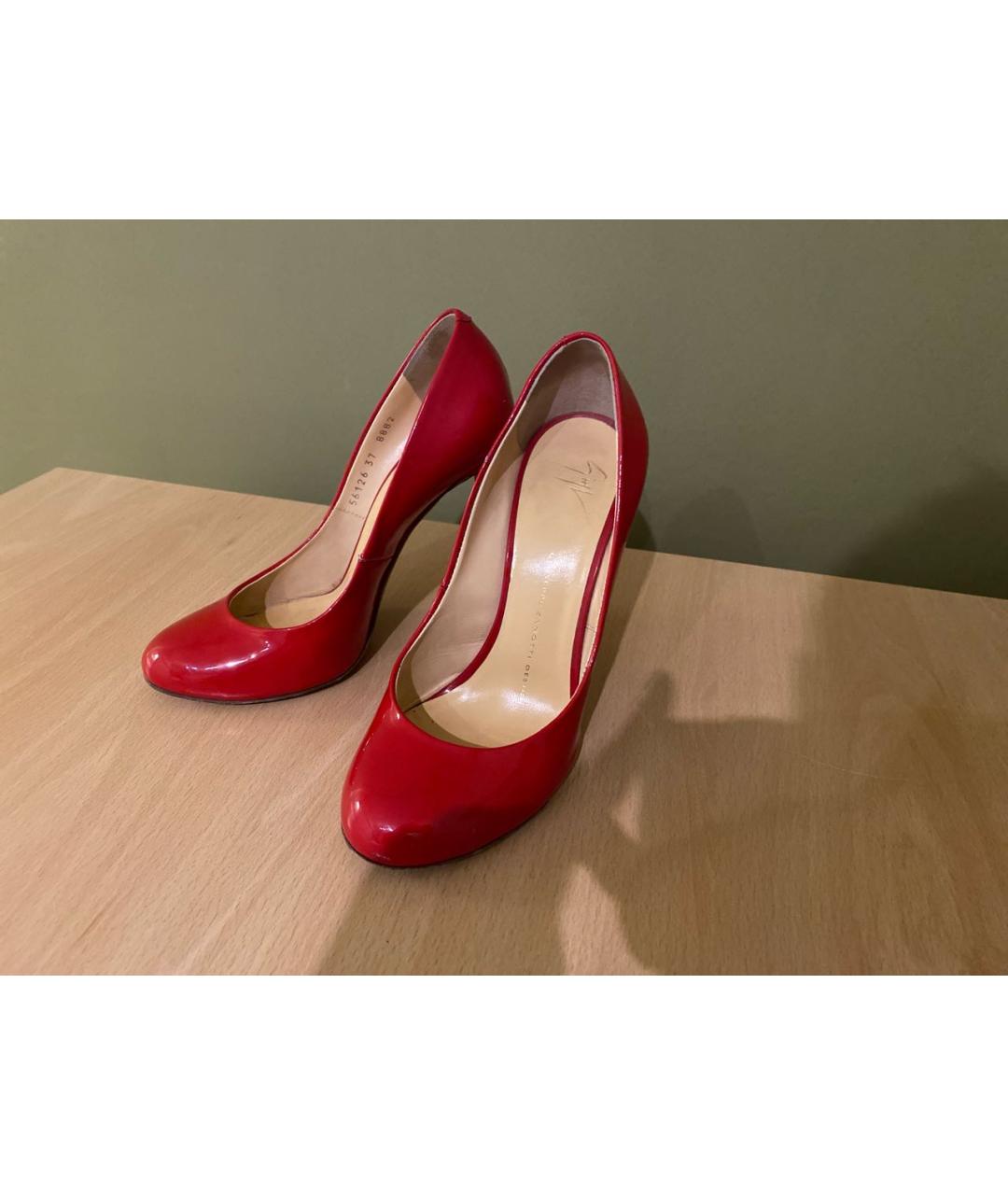 GIUSEPPE ZANOTTI DESIGN Красные туфли из лакированной кожи, фото 8