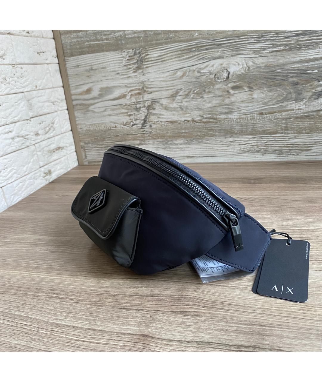 ARMANI EXCHANGE Черная тканевая поясная сумка, фото 8