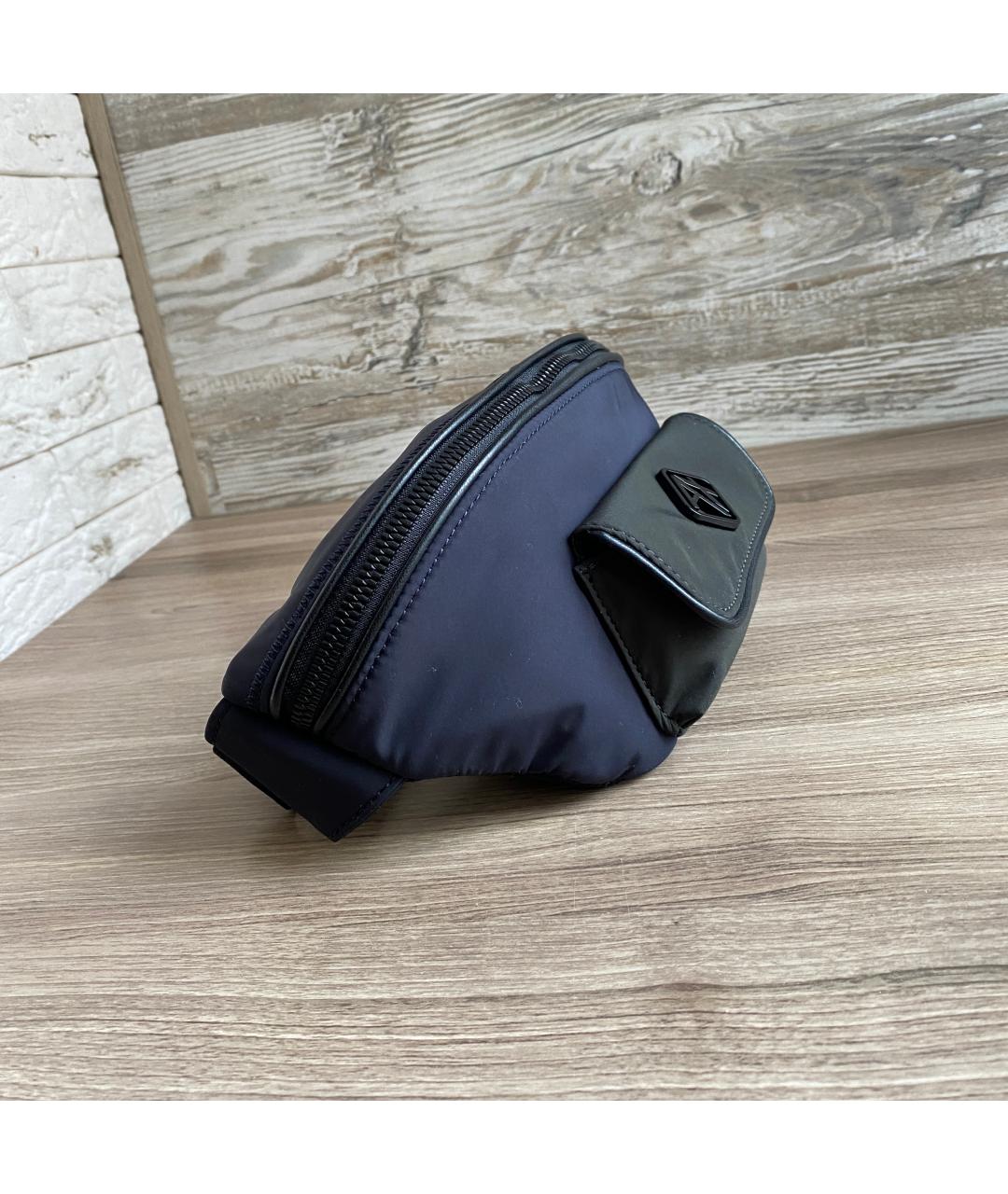 ARMANI EXCHANGE Черная тканевая поясная сумка, фото 7