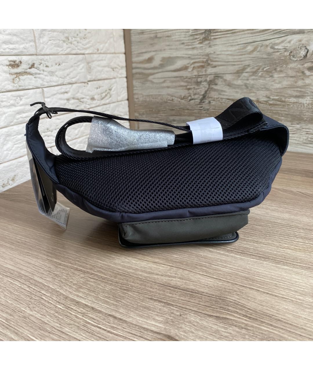 ARMANI EXCHANGE Черная тканевая поясная сумка, фото 6