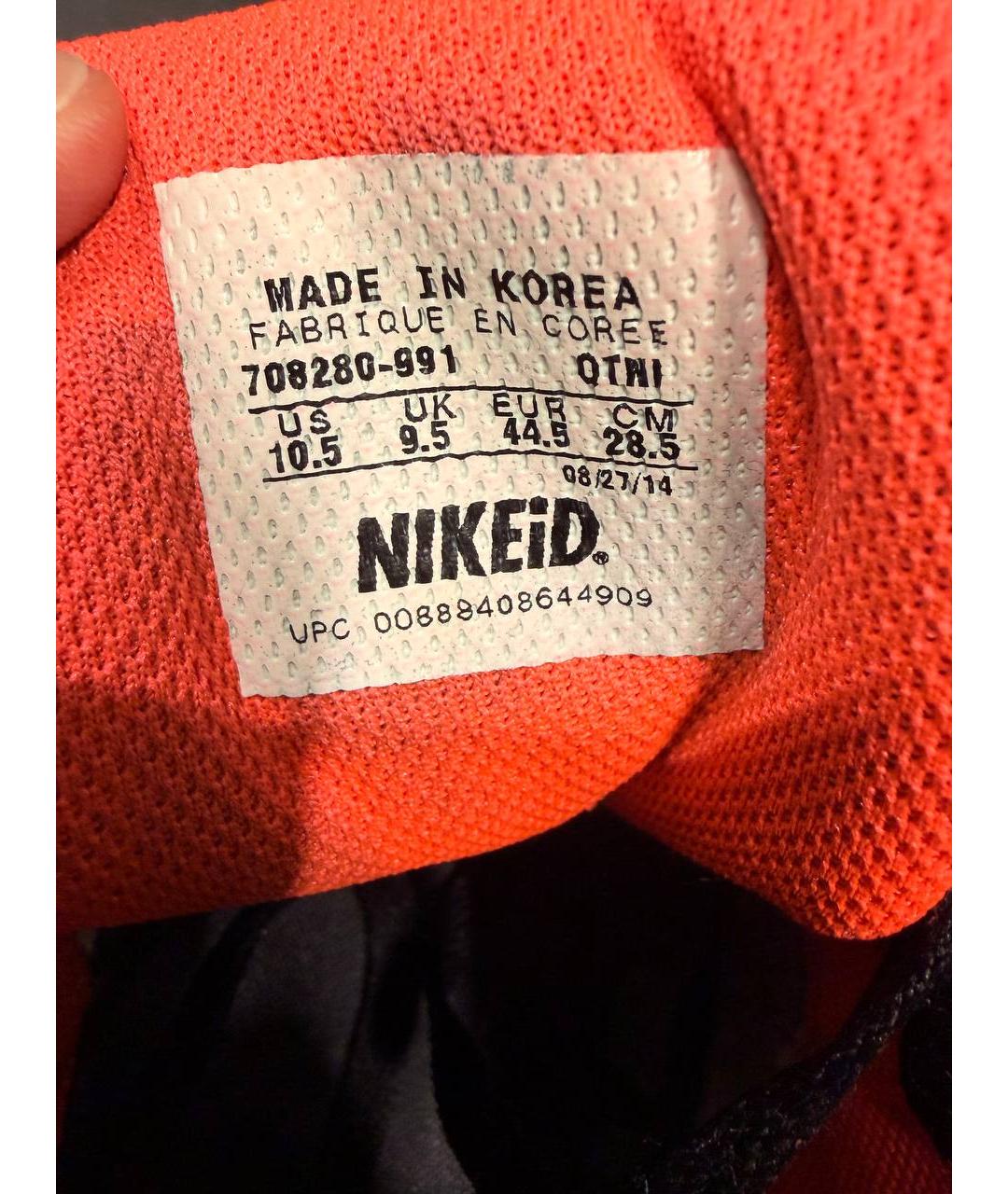 NIKE Черные низкие кроссовки / кеды из искусственной кожи, фото 5