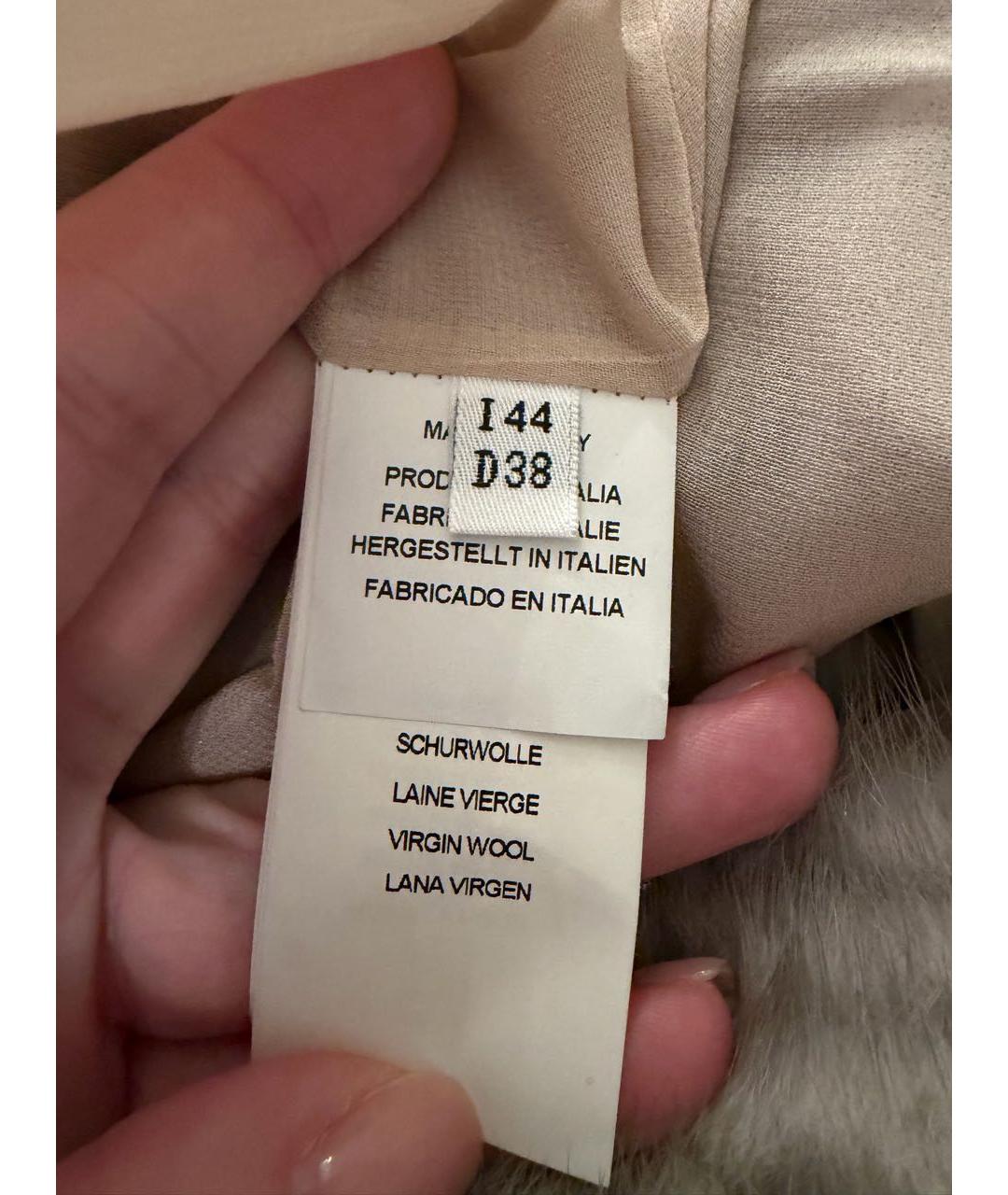 BLUMARINE Серое шерстяное повседневное платье, фото 3