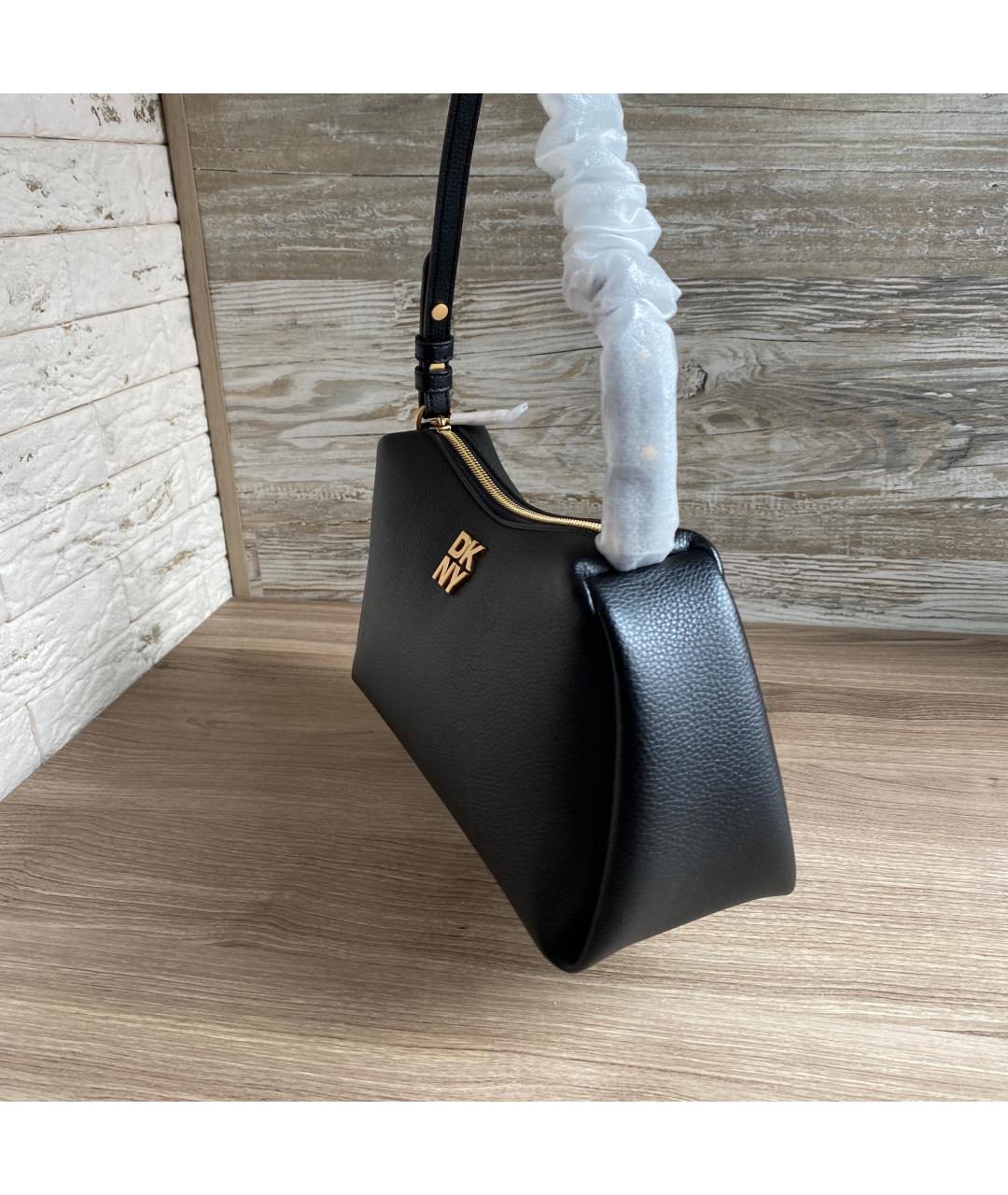 DKNY Черная сумка через плечо из искусственной кожи, фото 6