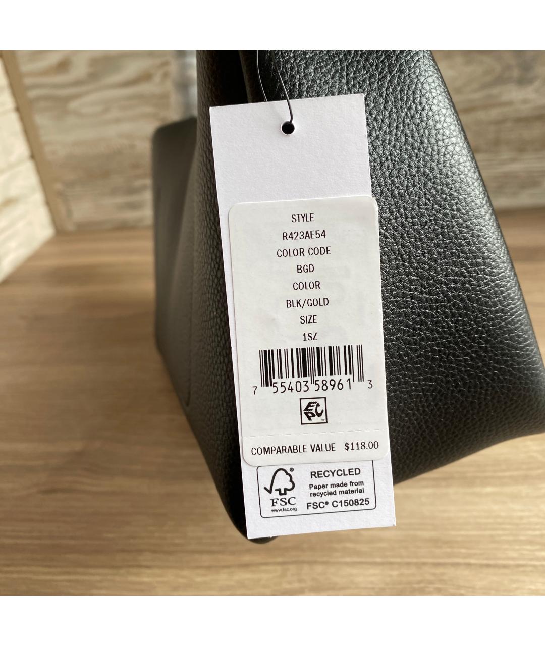 DKNY Черная сумка через плечо из искусственной кожи, фото 8