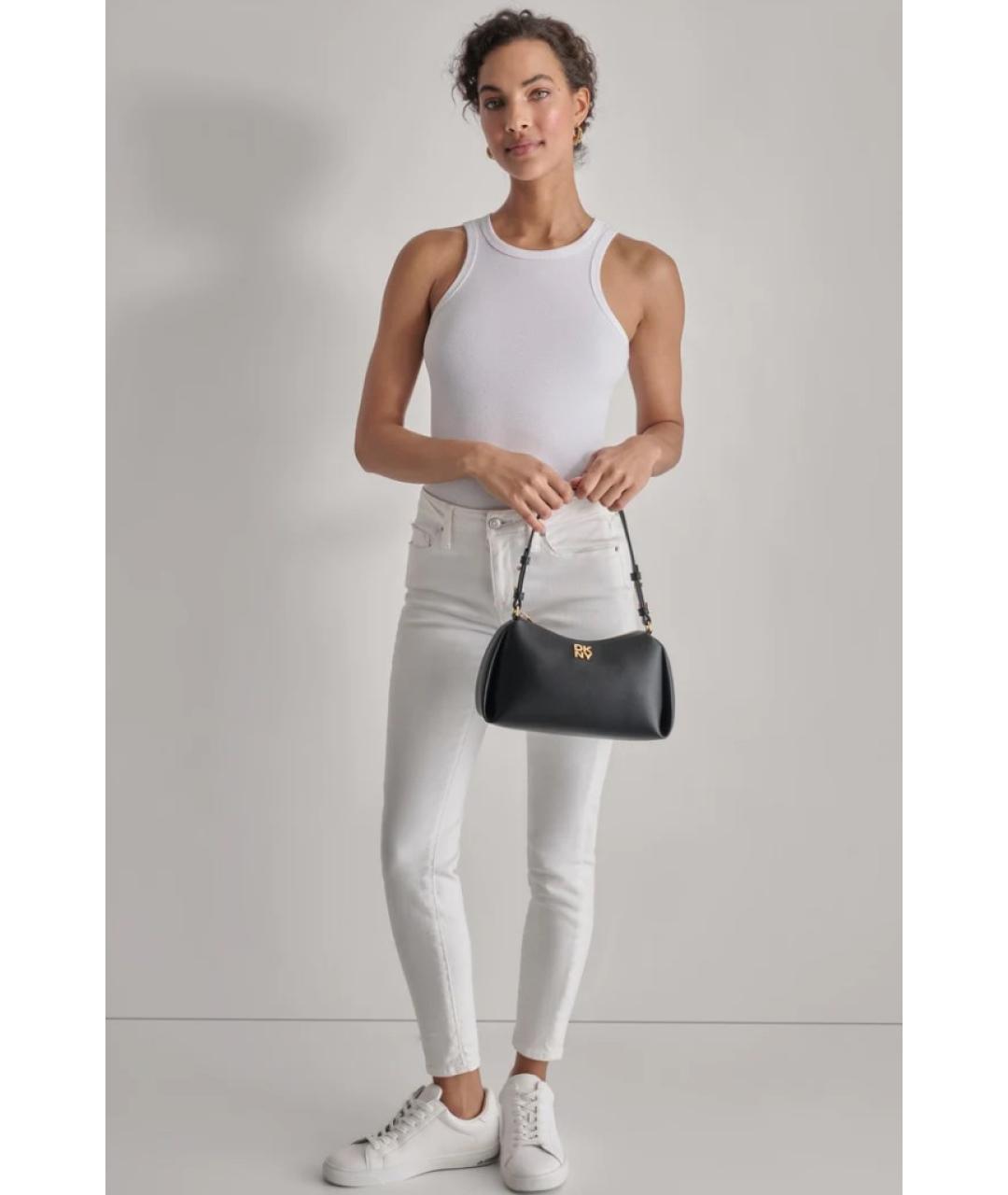 DKNY Черная сумка через плечо из искусственной кожи, фото 3