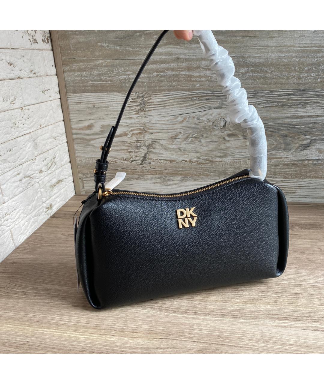DKNY Черная сумка через плечо из искусственной кожи, фото 2