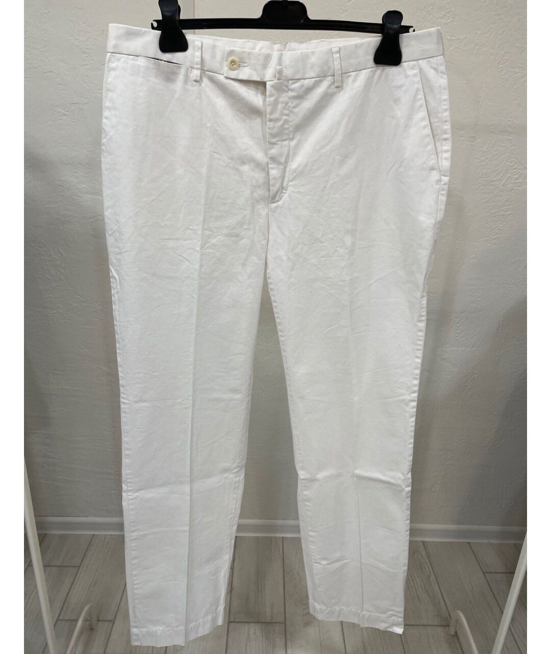 HACKETT Белые хлопко-эластановые брюки чинос, фото 2