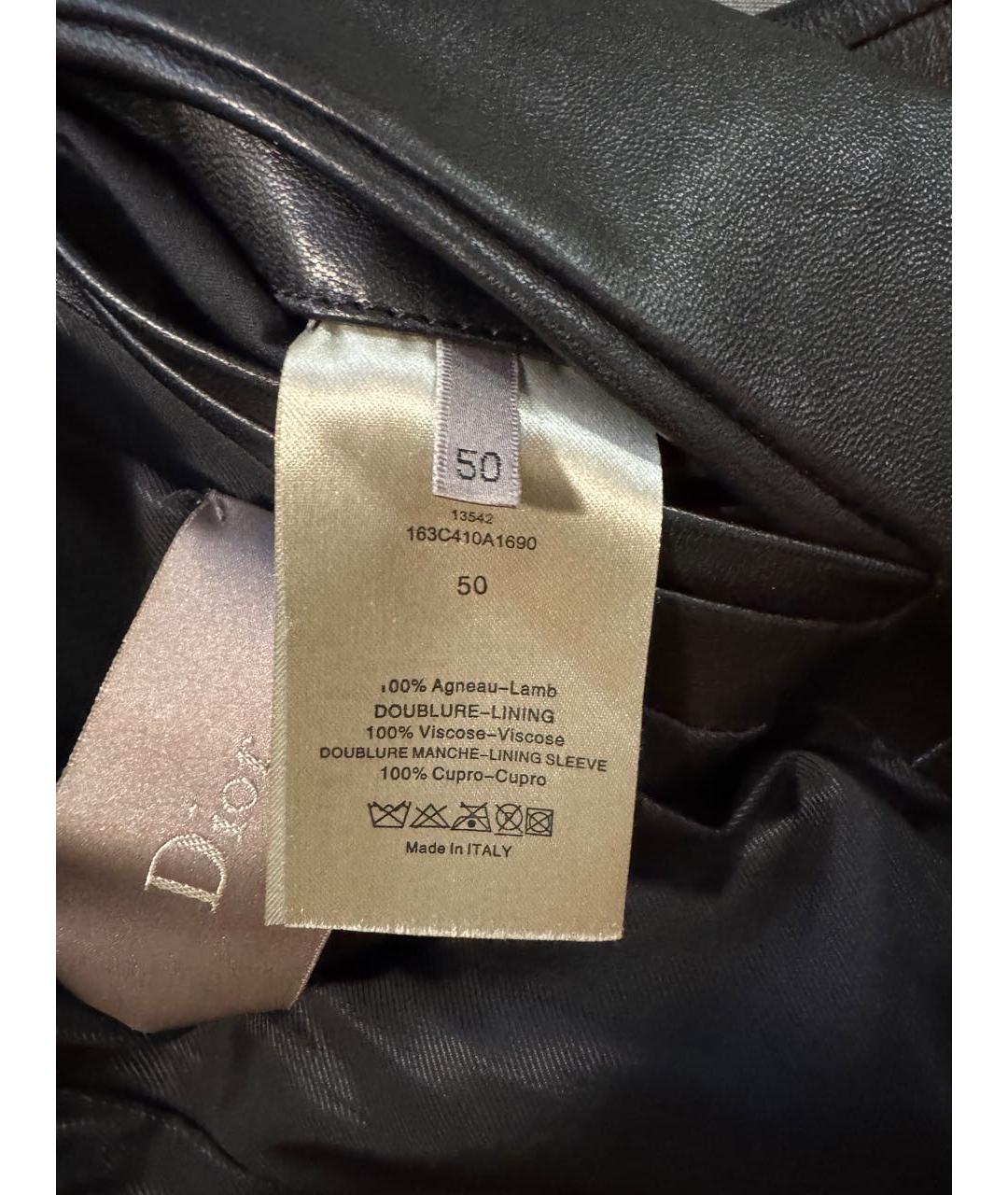 CHRISTIAN DIOR Черная кожаная куртка, фото 7