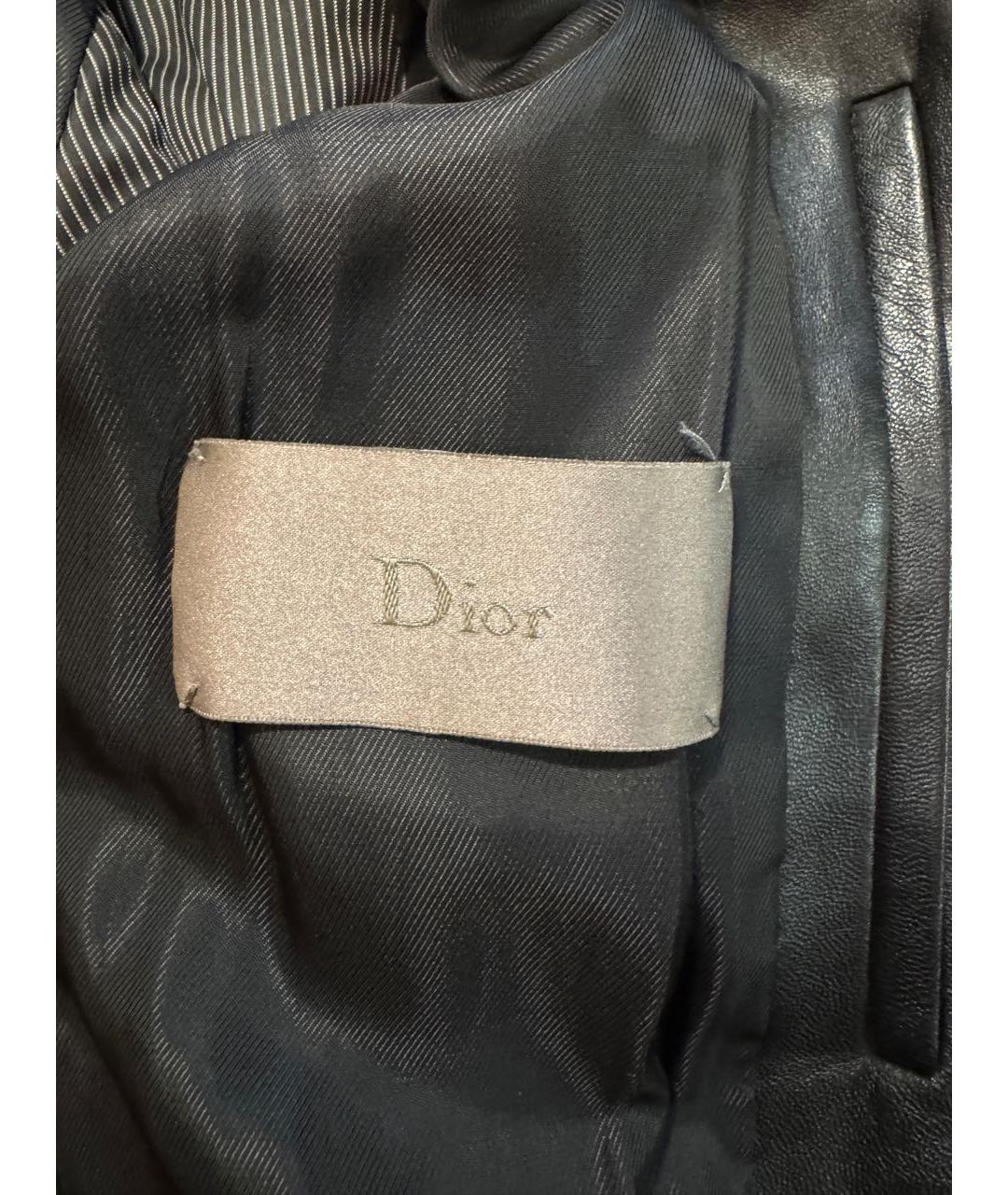 CHRISTIAN DIOR Черная кожаная куртка, фото 6