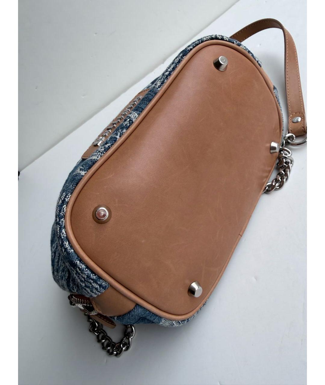 JOHN GALLIANO Синяя деним сумка с короткими ручками, фото 7