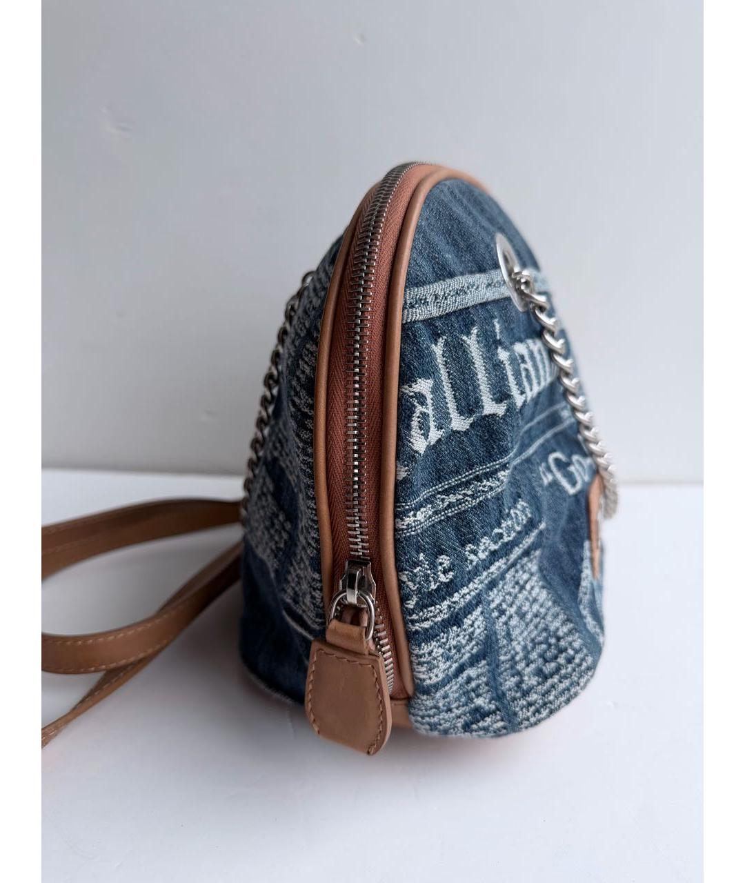 JOHN GALLIANO Синяя деним сумка с короткими ручками, фото 2