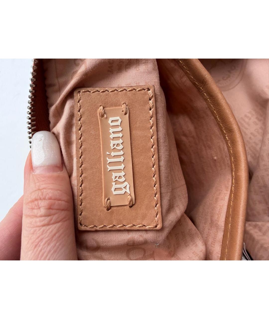 JOHN GALLIANO Синяя деним сумка с короткими ручками, фото 5