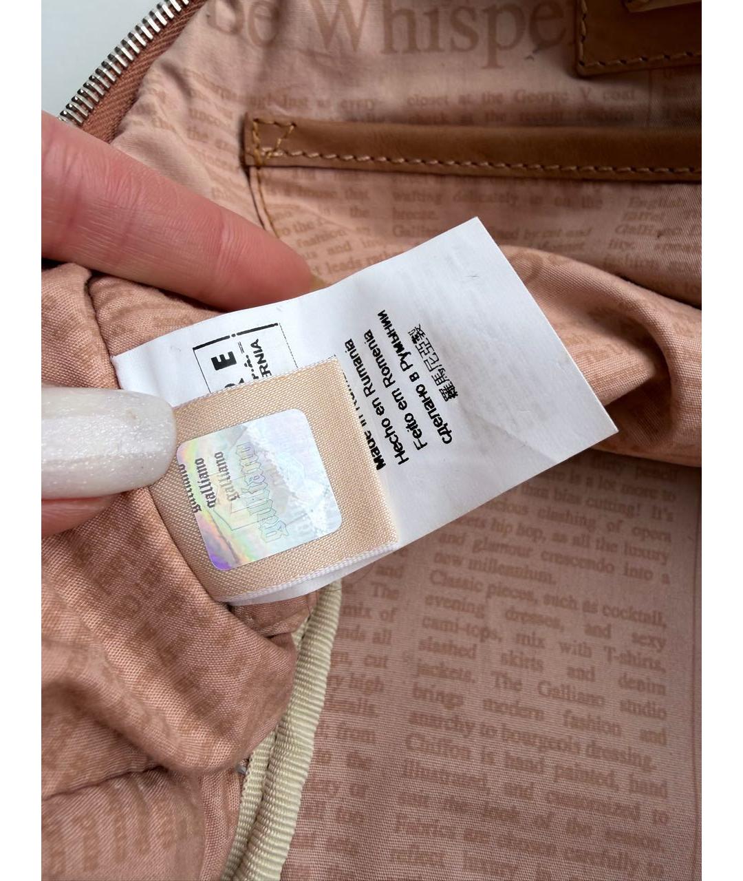 JOHN GALLIANO Синяя деним сумка с короткими ручками, фото 6