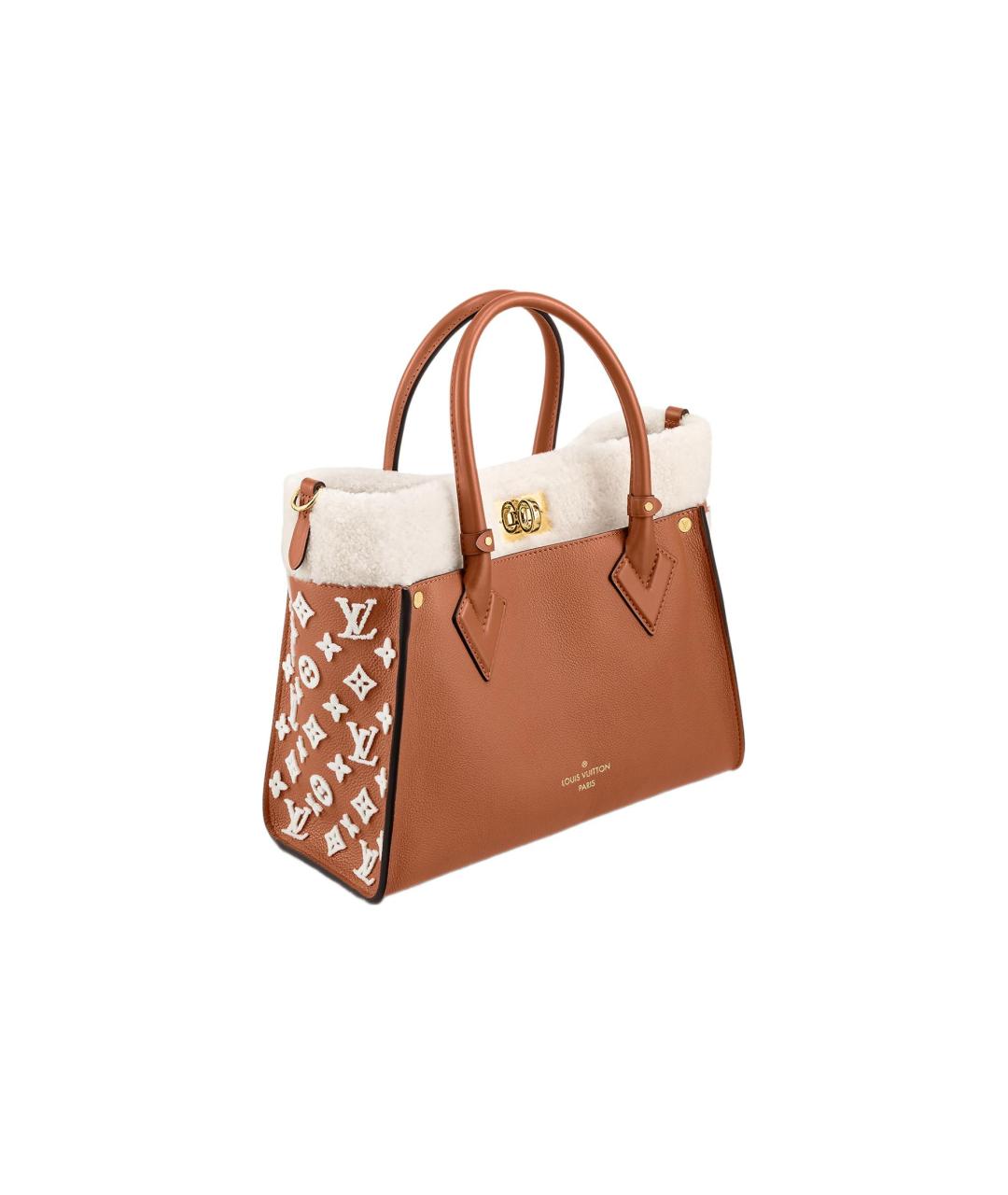 LOUIS VUITTON Коричневая кожаная сумка через плечо, фото 2