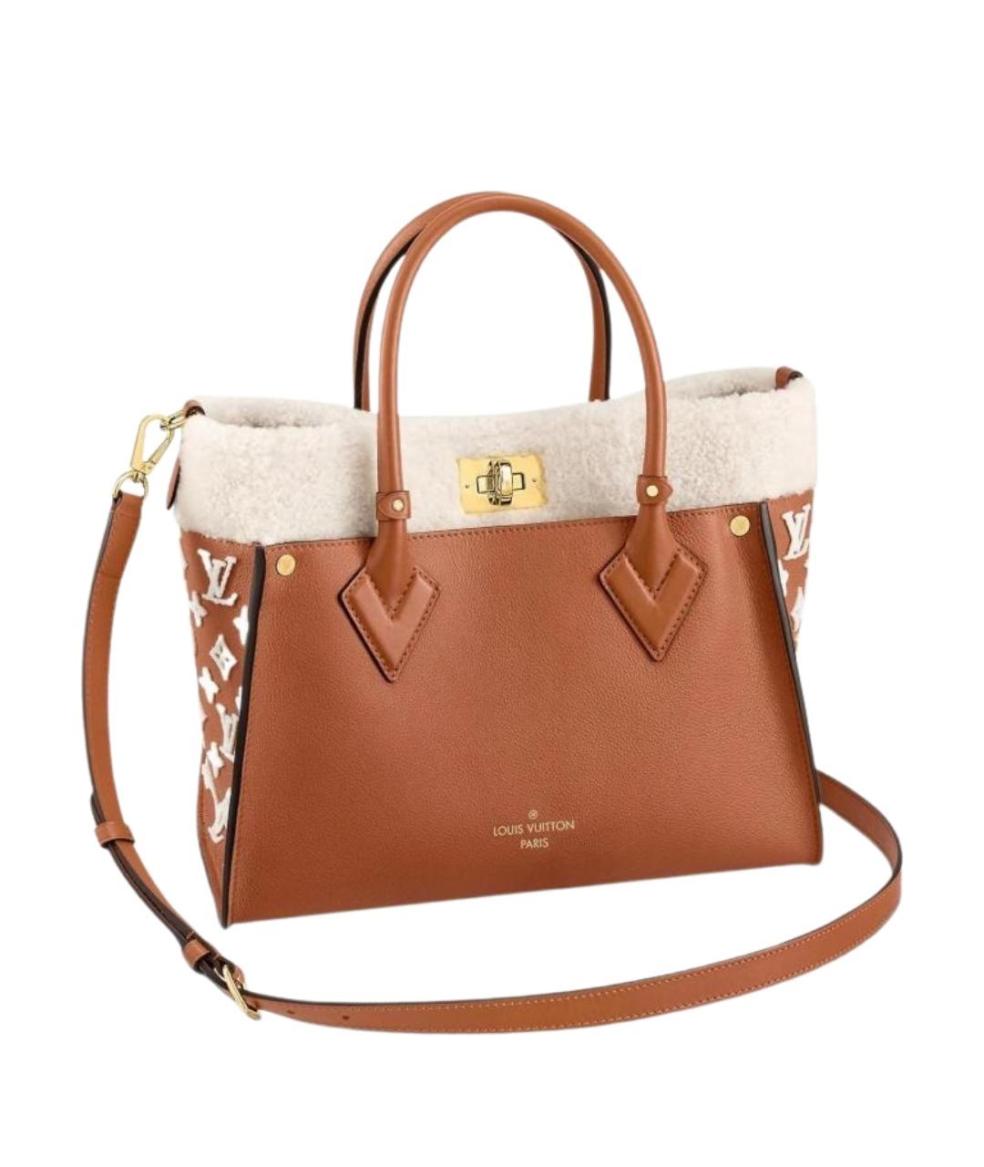 LOUIS VUITTON Коричневая кожаная сумка через плечо, фото 1