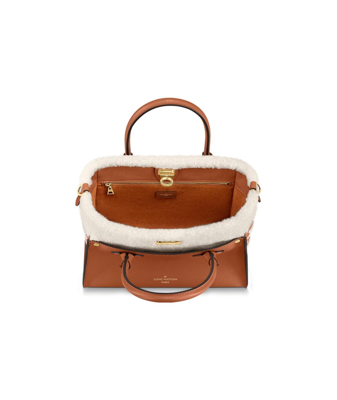 LOUIS VUITTON Коричневая кожаная сумка через плечо, фото 4