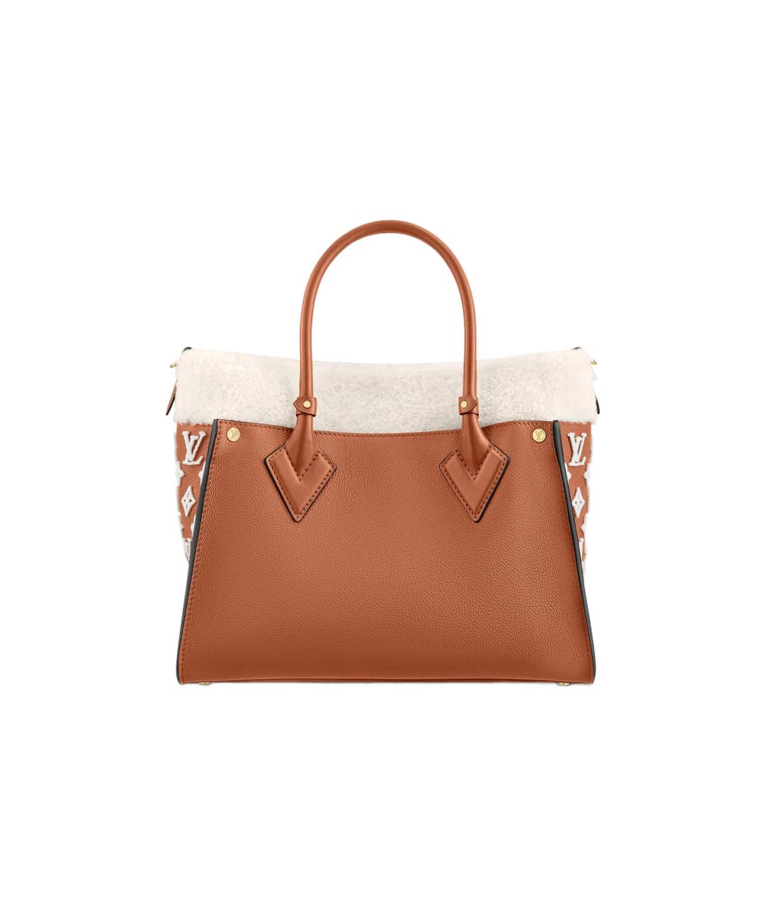 LOUIS VUITTON Коричневая кожаная сумка через плечо, фото 3