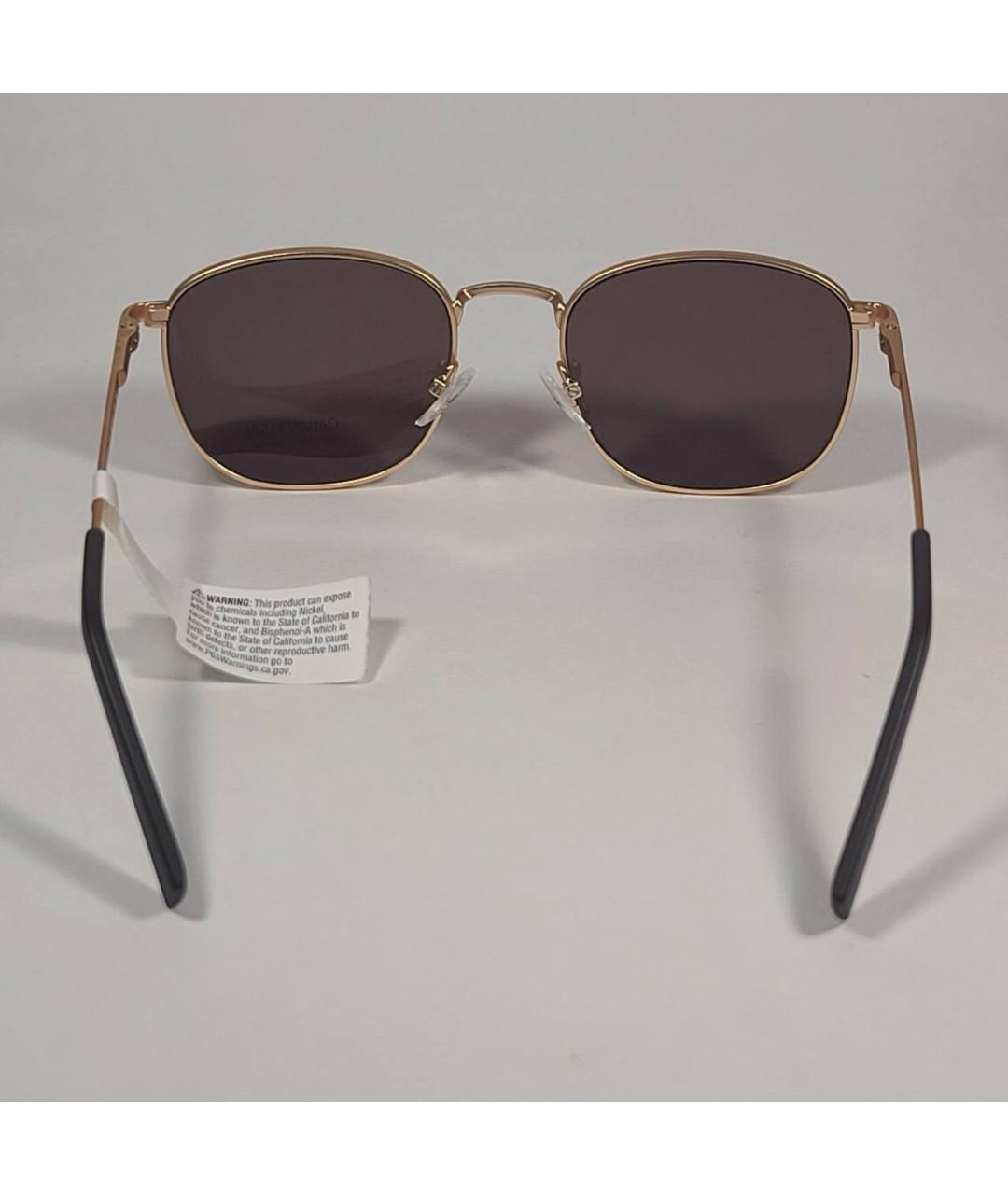 CALVIN KLEIN Коричневые металлические солнцезащитные очки, фото 4