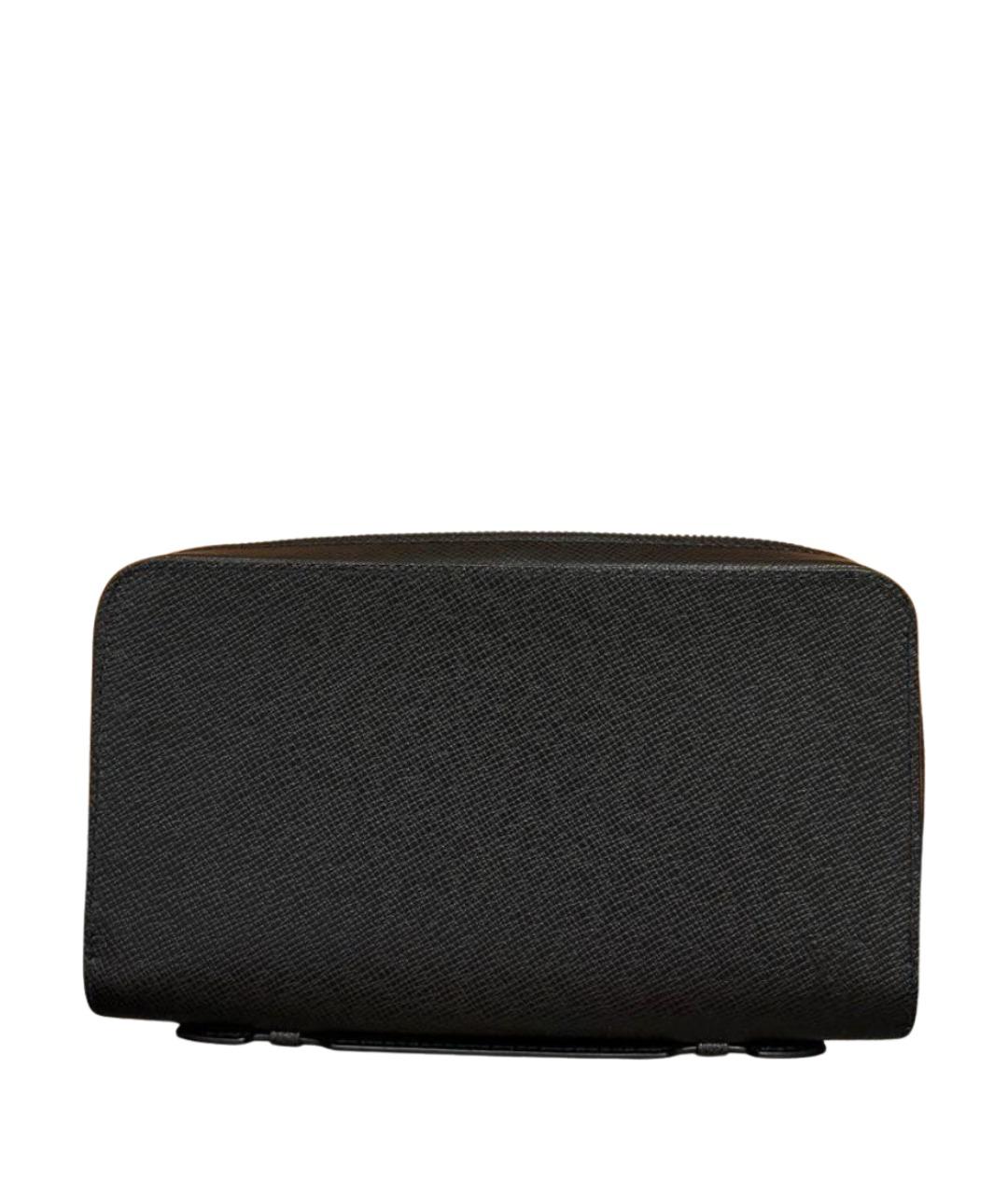 LOUIS VUITTON Черный кожаный кошелек, фото 1