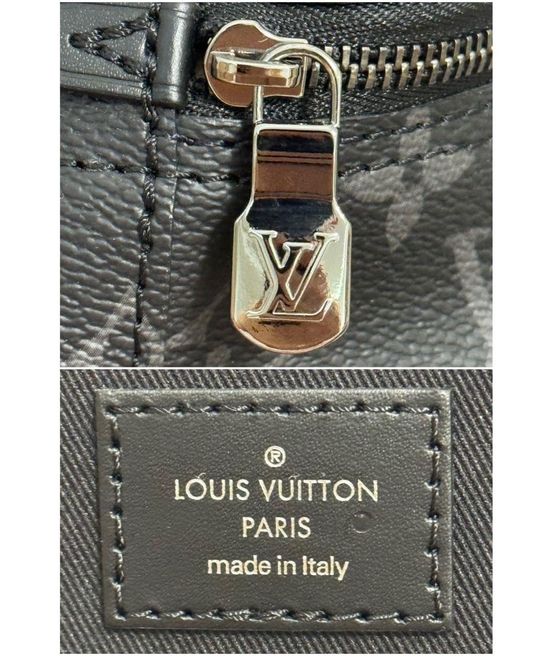 LOUIS VUITTON Черная барсетка, фото 5