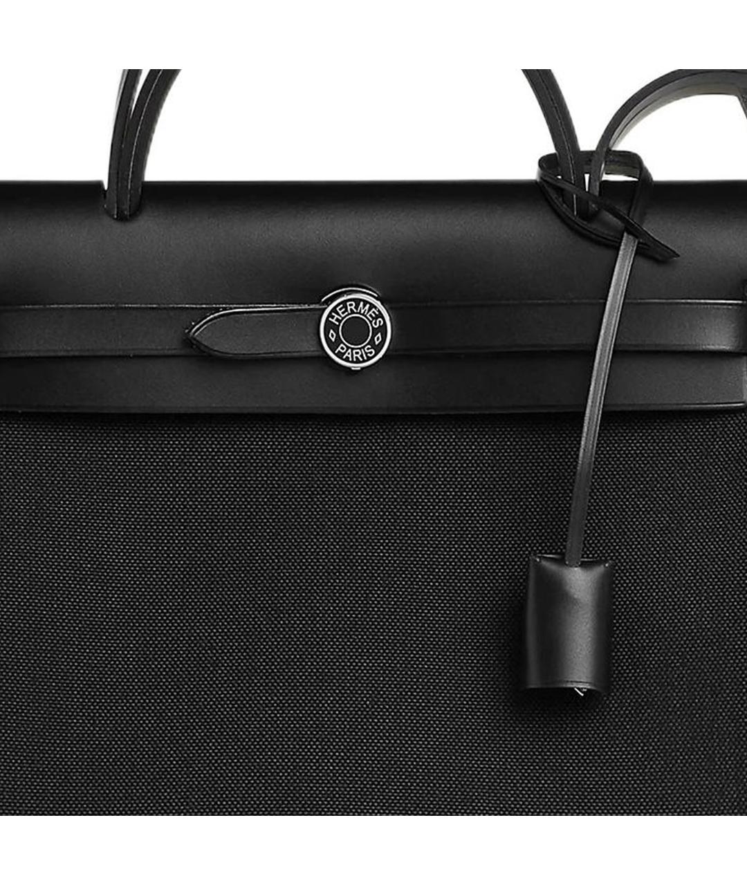 HERMES Черная сумка с короткими ручками, фото 5