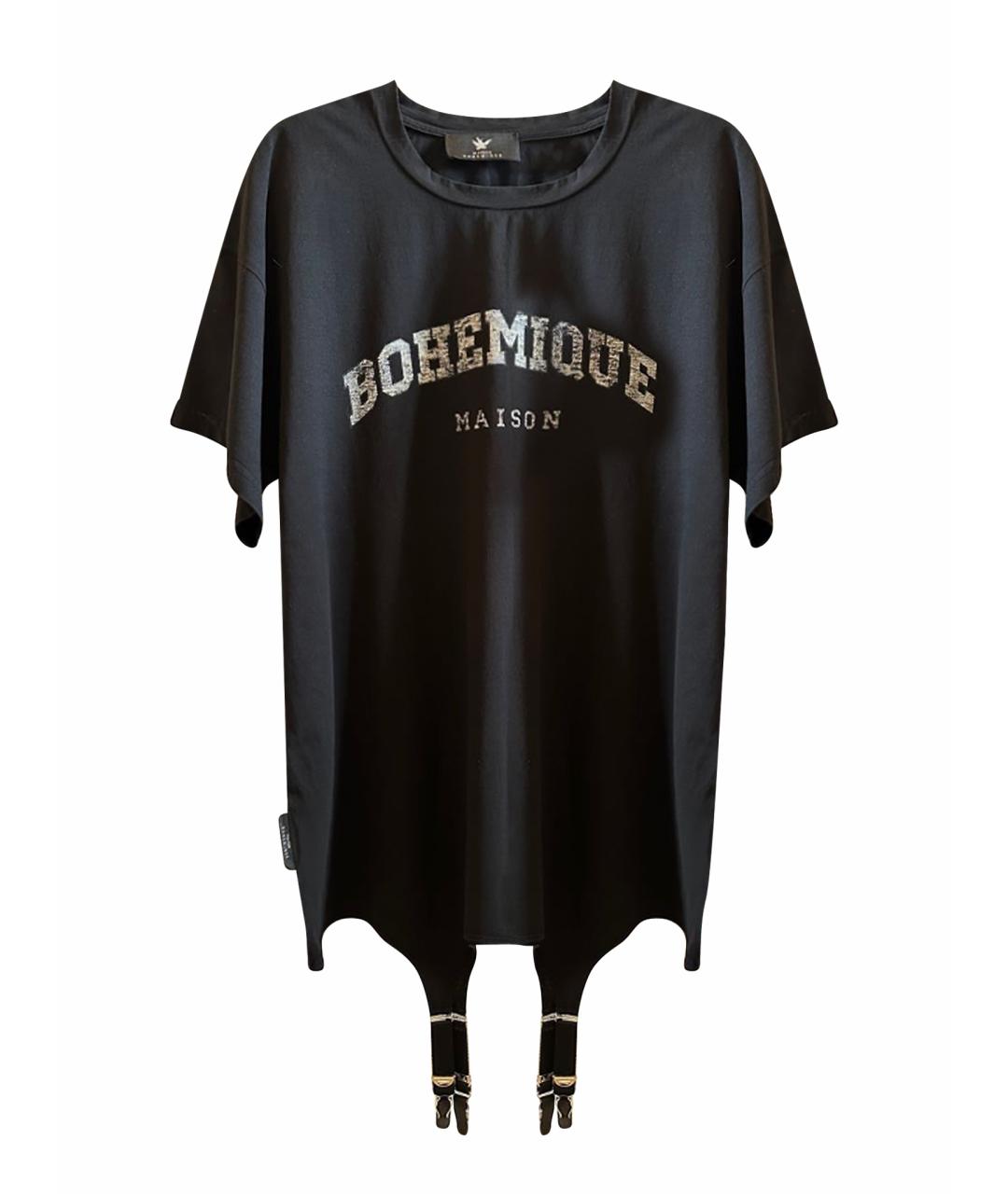 BOHEMIQUE Черная хлопковая футболка, фото 1
