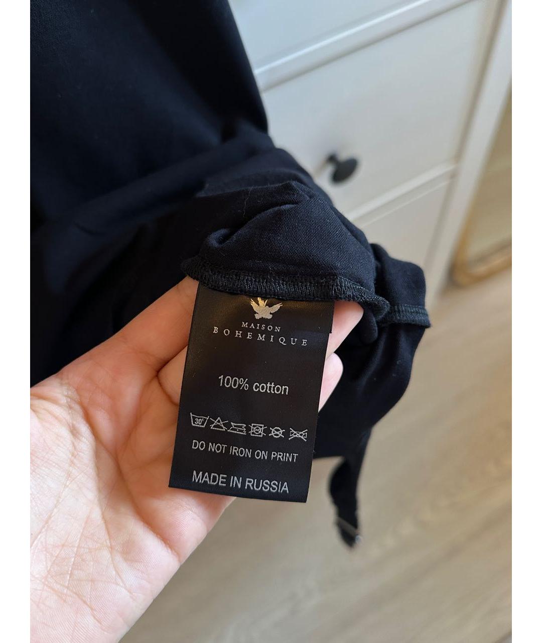 BOHEMIQUE Черная хлопковая футболка, фото 5