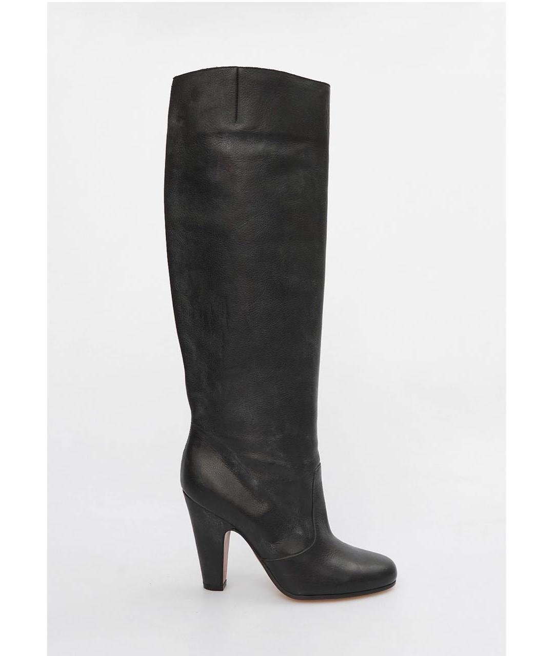 MAISON MARGIELA Черные кожаные сапоги, фото 5