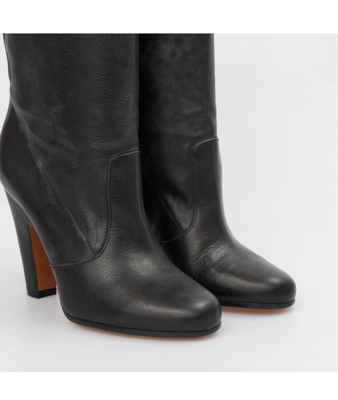 MAISON MARGIELA Черные кожаные сапоги, фото 3