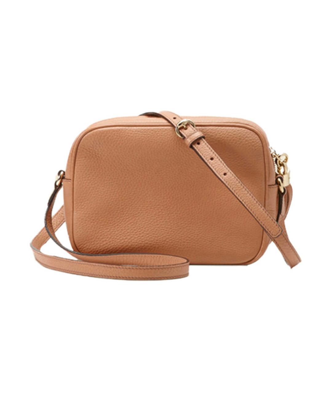 GUCCI Коричневая кожаная сумка через плечо, фото 4