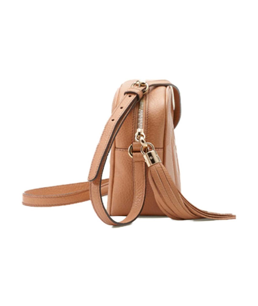 GUCCI Коричневая кожаная сумка через плечо, фото 3