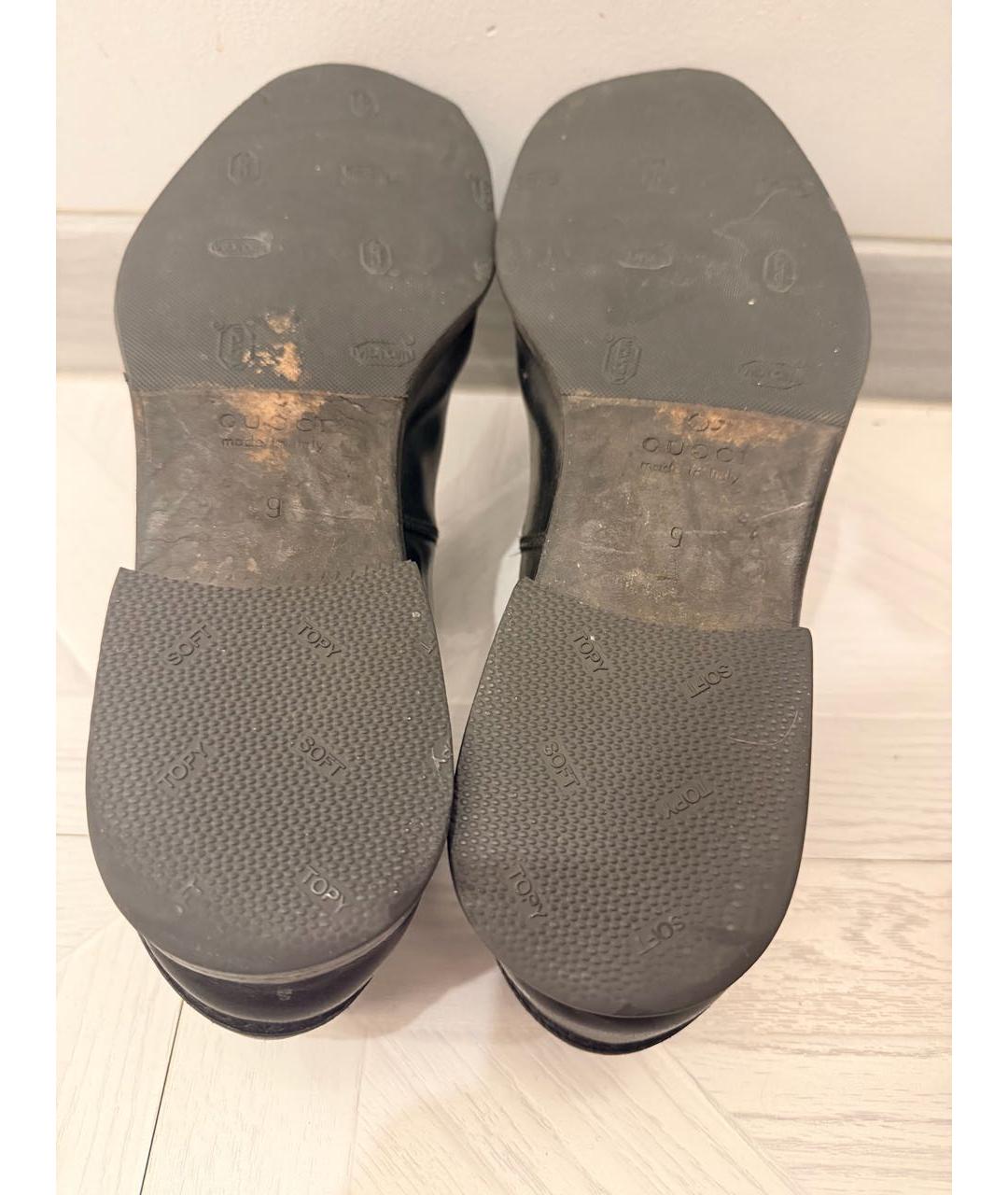 GUCCI Черные кожаные лоферы, фото 4