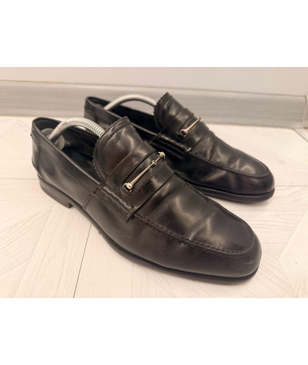 GUCCI Черные кожаные лоферы, фото 3