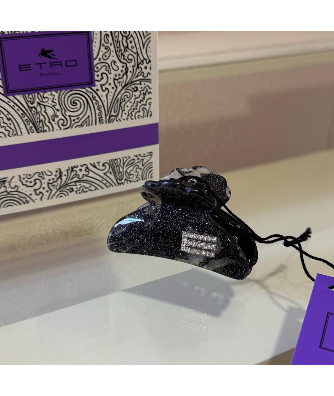 ETRO Антрацитовая заколка, фото 8