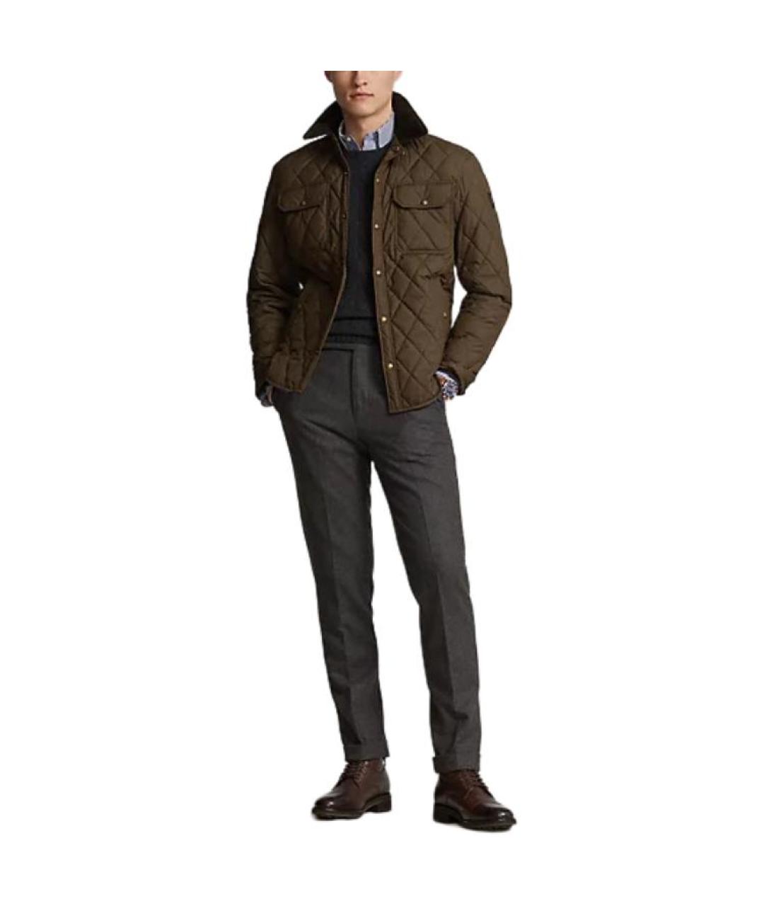 POLO RALPH LAUREN Коричневый пуховик, фото 2