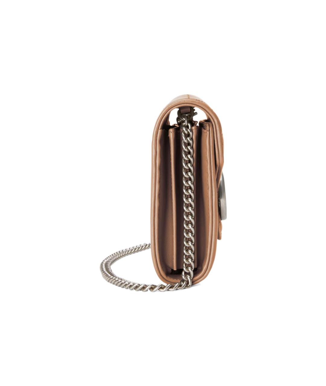 GUCCI Бежевая кожаная сумка через плечо, фото 3