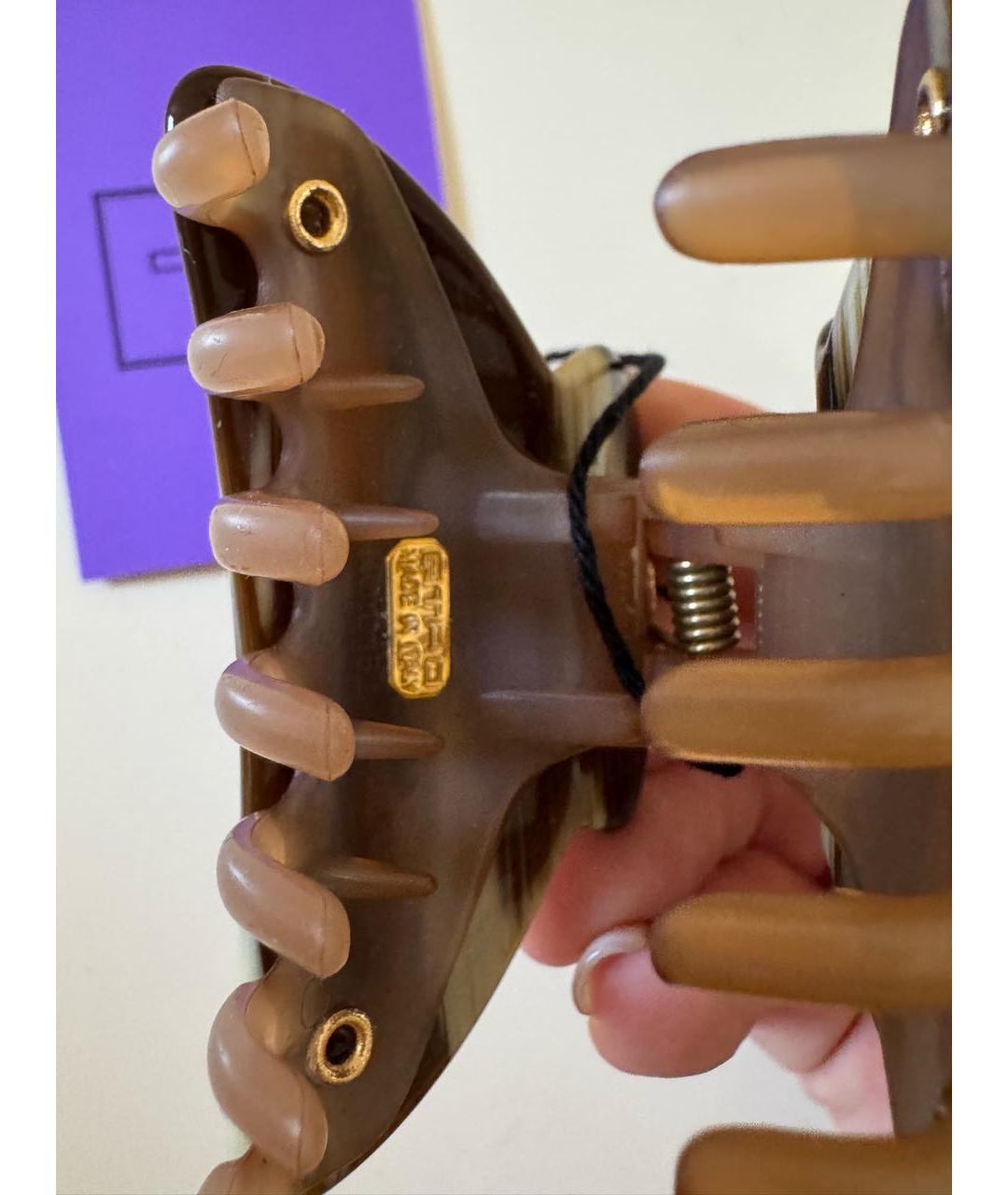 ETRO Коричневая заколка, фото 6