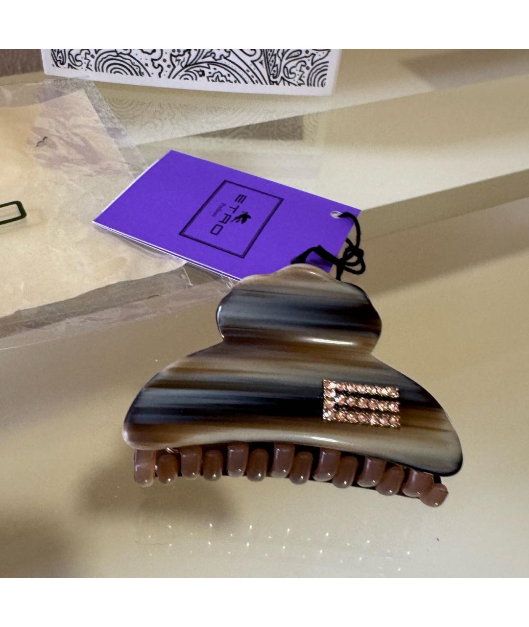 ETRO Коричневая заколка, фото 2